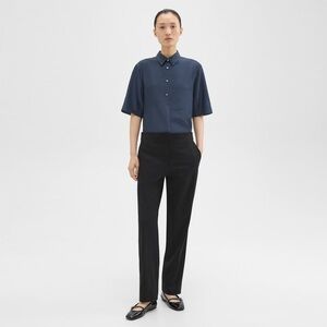 Theory - Adjustable Wool Gabardine Pant - Black